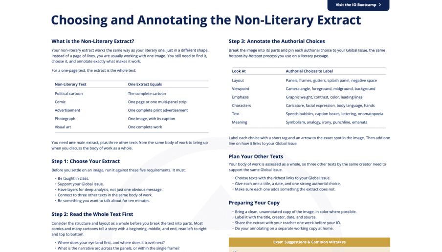 Prepping the Non Literary Extract