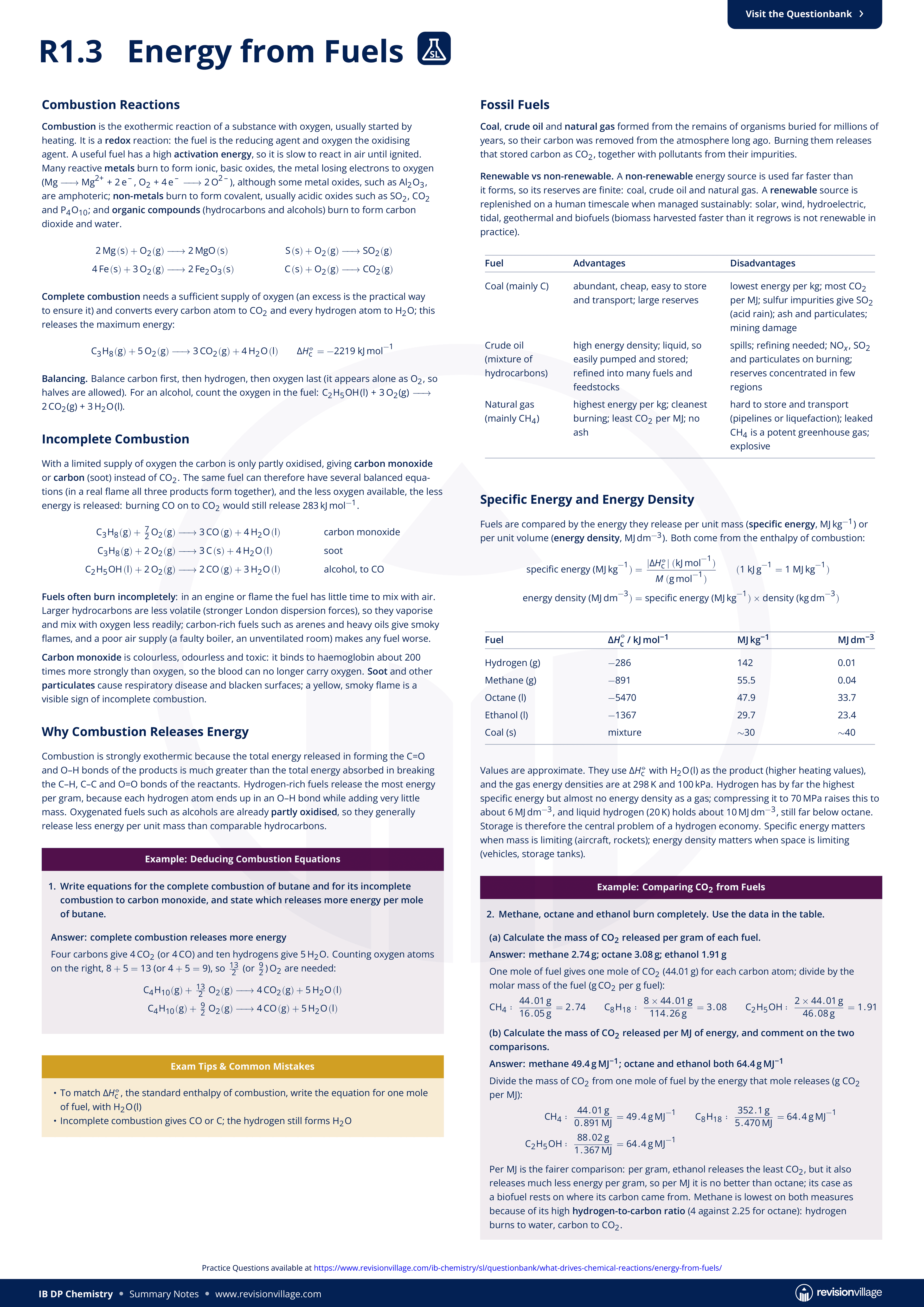 R1.3 - Energy from Fuels