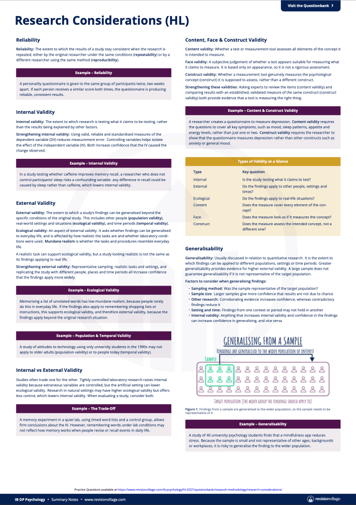 Research Considerations
