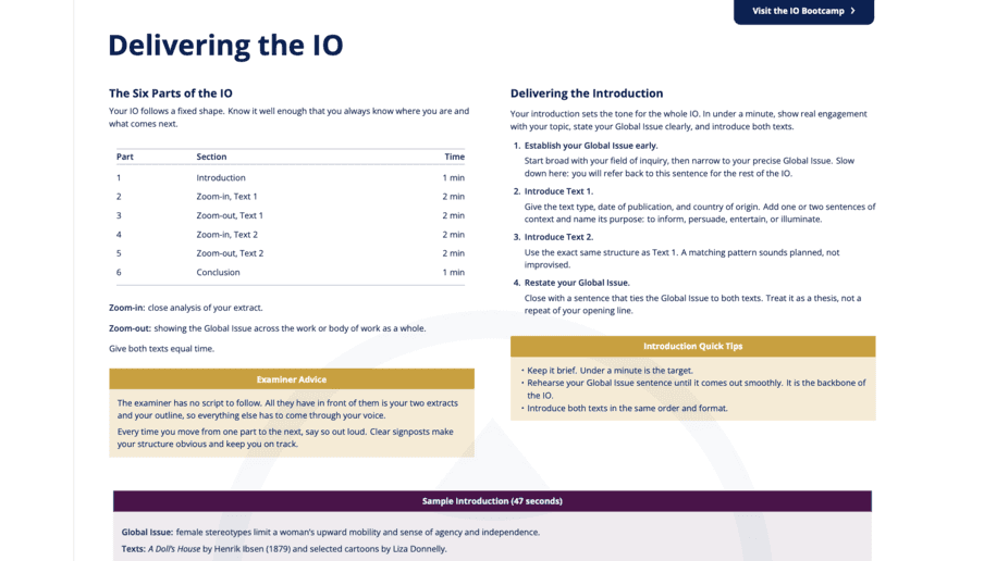 Delivering the IO